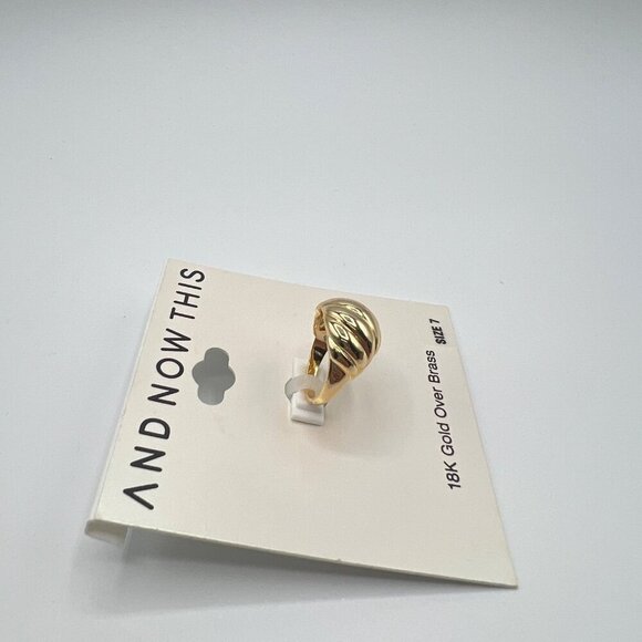 And Now This 18k Gold Over Brass Twist Ring Size 7&9 NWT - Picture 3 of 4